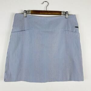 S.C. & Co. Skort XXL Striped 360 Degree Tummy Control Blue White